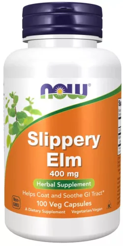 Now Foods Slippery Elm 400mg 100 Veg Caps 100 Kapszula