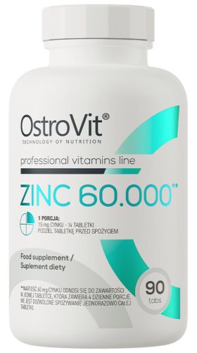 OstroVit Zinc 60.000 90 Tablets 90 Tabletta