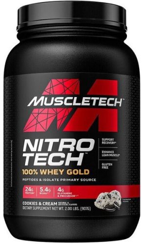 Muscle Tech Nitro Tech 100% Whey Gold 908g Cookies & Cream (Sütikrém)