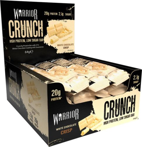 Warrior Karton Crunch Bar 12x64g White Chocolate Crisp (Fehércsokoládé)