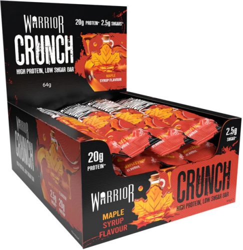 Warrior Karton Crunch Bar 12x64g Canadian Maple Syrup (Kanadai Juharszirup) EXP.:2025/09/30