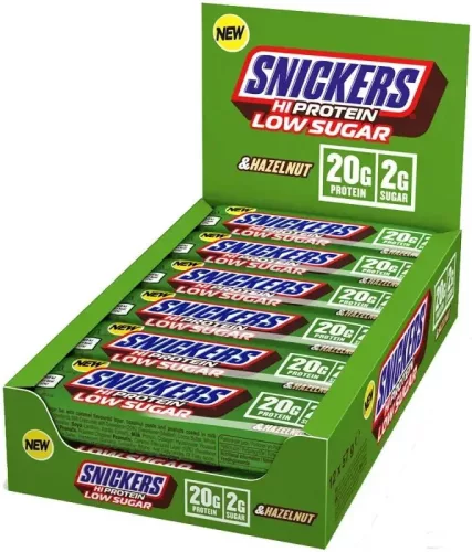 S&M Karton HiProtein Bar 12x57g SNICKERS LOW SUGAR HAZELNUT (Mogyoró) EXP.:2026/12/15