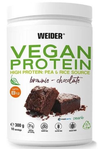 Weider Vegan Protein 300g Brownie Chocolate (Brownie Csokoládé)