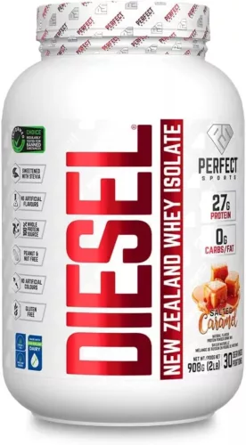 Perfect Sports Diesel 100% New Zealand Whey Isolate 908g Salted Caramel (Sós Karamell)