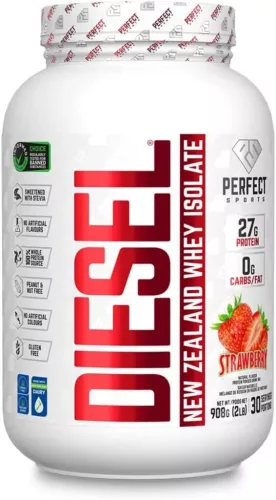 Perfect Sports Diesel 100% New Zealand Whey Isolate 908g Strawberry (Eper)