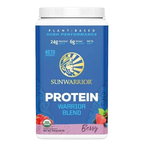Sunwarrior Protein Warrior Blend (Plant Based, Organic) 750g Berry Shortcake (Gyümölcs Sajttorta)