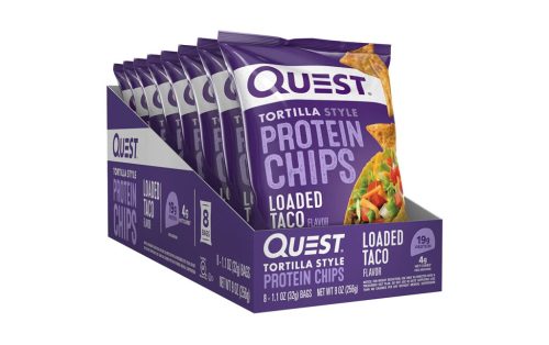 Quest Nutrition Karton Tortilla Style Protein Chips 8x32g Loaded Taco (Taco) EXP.:2025/11/23