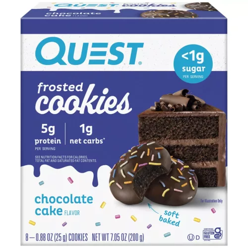 Quest Nutrition Karton Protein Frosted Cookies 8x25g Chocolate Cake (Csokoládé Torta)