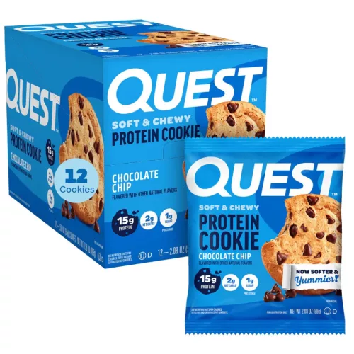 Quest Nutrition Karton Protein Cookie 12x59g Chocolate Chip (Csokoládé Darabkás)