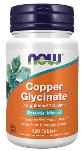 Now Foods Copper Glycinate 120 Tablets 120 Tabletta