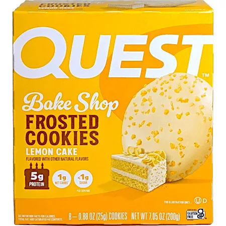 Quest Nutrition Karton Protein Frosted Cookies 8x25g Lemon Cake (Citrom Pite)