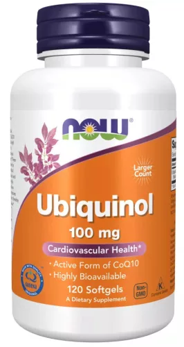 Now Foods Ubiquinol 100mg 120 Softgels 120 Gélkapszula