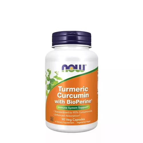 Now Foods Turmeric Curcumin with BioPerine® 90 Veg Capsules 90 Kapszula