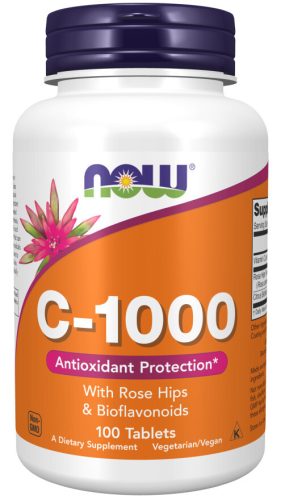 Now Foods C-1000 With Rose Hips & Bioflavonoids 100 Tablets 100 Tabletta