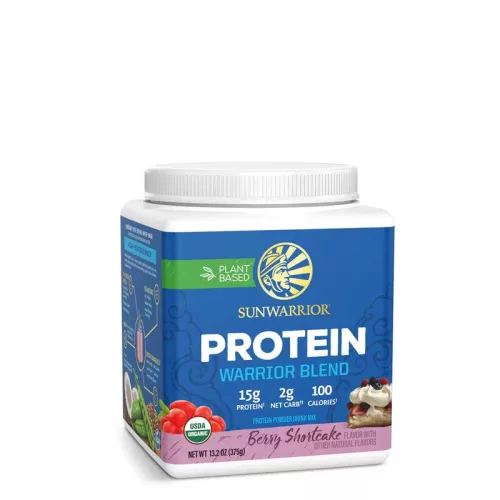 Sunwarrior Protein Warrior Blend (Plant Based, Organic) 375g Berry Shortcake (Gyümölcs Sajttorta)