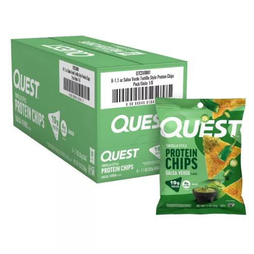 Quest Nutrition Karton Protein Chips Tortilla Style 8x32g Salsa Verde (Zöldfűszeres Szalsza)