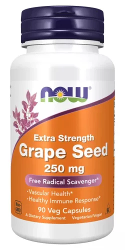 Now Foods Grape Seed 250mg Extra Strength 90 Veg Capsules 90 Kapszula EXP.:2026/08/31