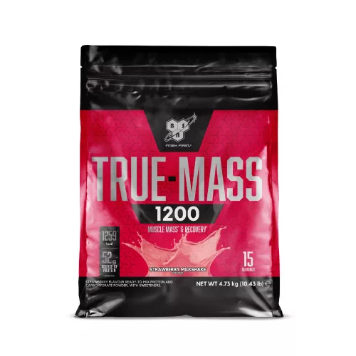 BSN True-Mass 1200 USA 4650g Strawberry Milkshake (Eper)