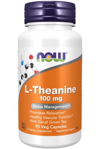 Now Foods L-Theanine 100mg 90 Veg Capsules 90 Kapszula