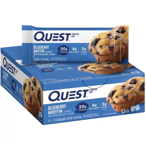 Quest Nutrition Karton Quest Bar 12x60g Blueberry Muffin (Áfonya Muffin)