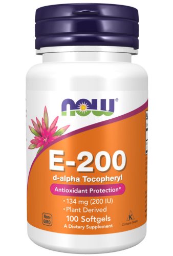 Now Foods E-200 d-alpha Tocopheryl 100 Softgels 100 Gélkapszula EXP.:2025/11/30