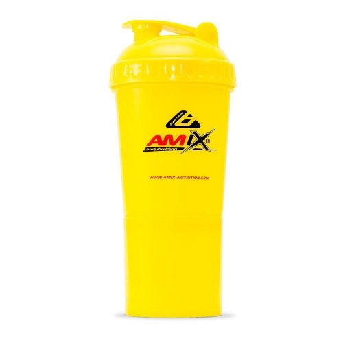 AMIX Shaker Monster Bottle 600ml Kapszula És Portartóval Yellow (Sárga)