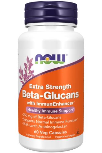 Now Foods Beta-Glucans with ImmunEnhancer™ Extra Strength 60 Veg Capsules 60 Kapszula