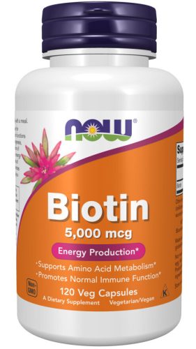 Now Foods Biotin 5000mcg 120 Veg Capsules 120 Kapszula