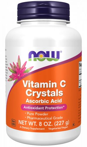 Now Foods Vitamin C Crystals Ascorbic Acid 8oz 227g Unflavored (Ízesítetlen)