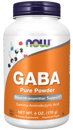 Now Foods Gaba Pure Powder 6oz 170g Unflavored (Ízesítetlen)