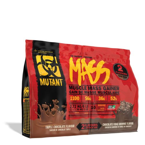 Mutant Mutant Mass 2 Flavours 1360g+1360g Triple Chocolate&Chocolate Fudge Brownie (Csoki&Brownie)