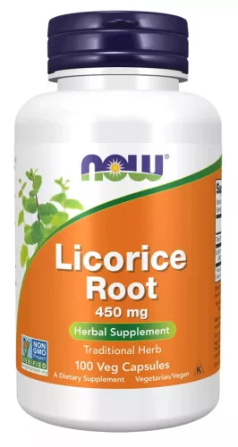 Now Foods Licorice Root 450mg 100 Veg Capsules 100 Kapszula