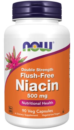 Now Foods Niacin 500mg Double Strength Flush Free 90 Veg Capsules 90 Kapszula