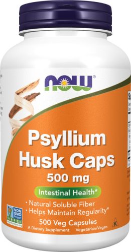 Now Foods Psyllium Husk Caps 500mg 500 Capsules 500 Kapszula