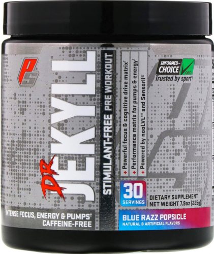 ProSupps Dr. Jekyll Stimulant-Free Pre-Workout 210g Blue Razz Popsicle (Kék Málna)