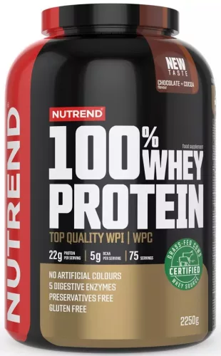 Nutrend 100% Whey 2250g Chocolate Brownie (Csokoládé Brownie)