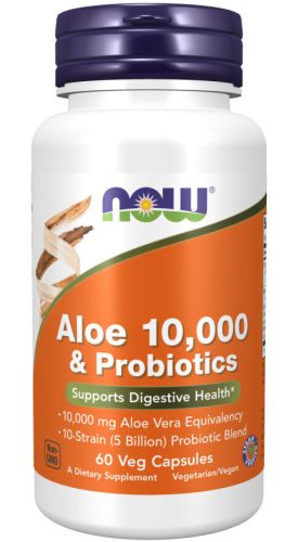 Now Foods Aloe 10.000 & Probiotics 60 Veg Capsules 60 Kapszula