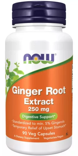 Now Foods Ginger Root Extract 250mg 90 Veg Capsules 90 Kapszula