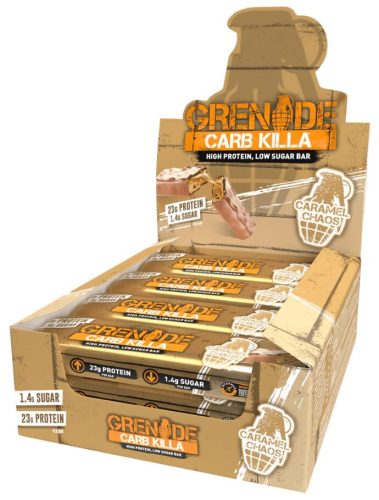 Grenade Karton Carb Killa Protein Bar 12x60g Caramel Chaos (Karamell) EXP.:2026/01/31