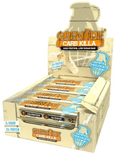 Grenade Karton Carb Killa Protein Bar 12x60g White Chocolate Cookie (Fehércsokoládé Süti) EXP.:2025/12/31