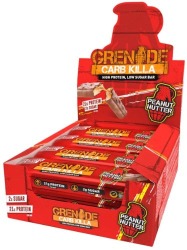Grenade Karton Carb Killa Protein Bar 12x60g Peanut Nutter (Mogyoró)