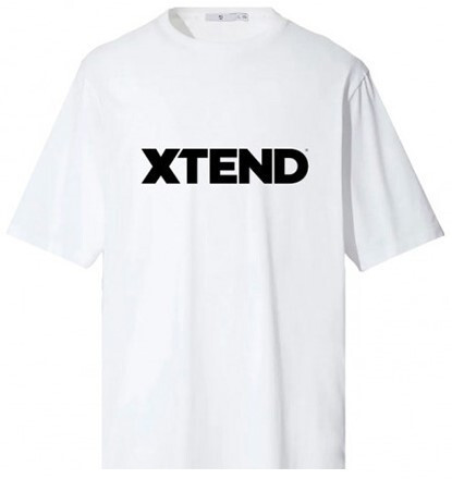 Xtend T-Shirt Black Logo White (Fehér) L (Nagy Méret)