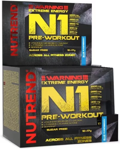 Nutrend Karton N1 Pre-Workout Booster 10x17g Blackcurrant (Fekete Ribizli)