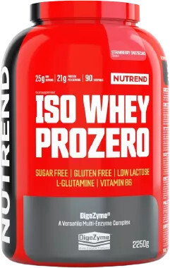 Nutrend Iso Whey Prozero 2250g Strawberry Cheesecake (Eper Sajttorta)