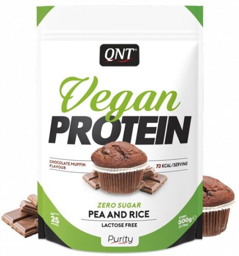QNT Vegan Protein 500g Chocolate Muffin (Csokoládé)