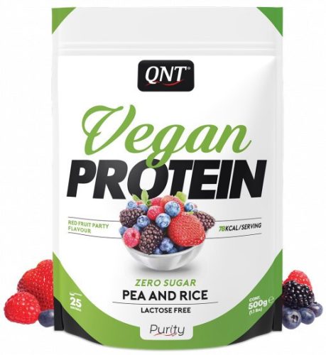 QNT Vegan Protein 500g Red Fruits (Piros Gyümölcs)