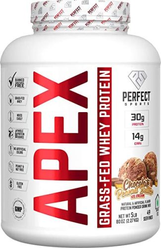 Perfect Sports Apex Grass-Fed 100% Pure Whey Protein 2267g Chocolate Peanut Butter Ice Cream (Csokoládé Mogyoróvaj)