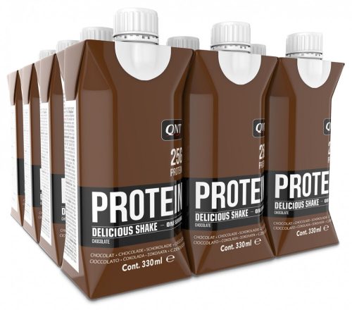 QNT Karton Delicious Protein Shake RTD 12x330ml Chocolate (Csokoládé)