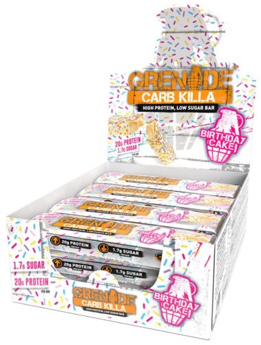Grenade Karton Carb Killa Protein Bar 12x60g Birthday Cake (Születésnapi Torta) EXP.:2025/11/30