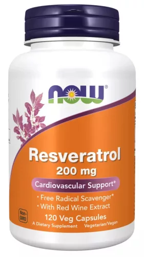 Now Foods Resveratrol 200mg 120 Veg Capsules 120 Kapszula